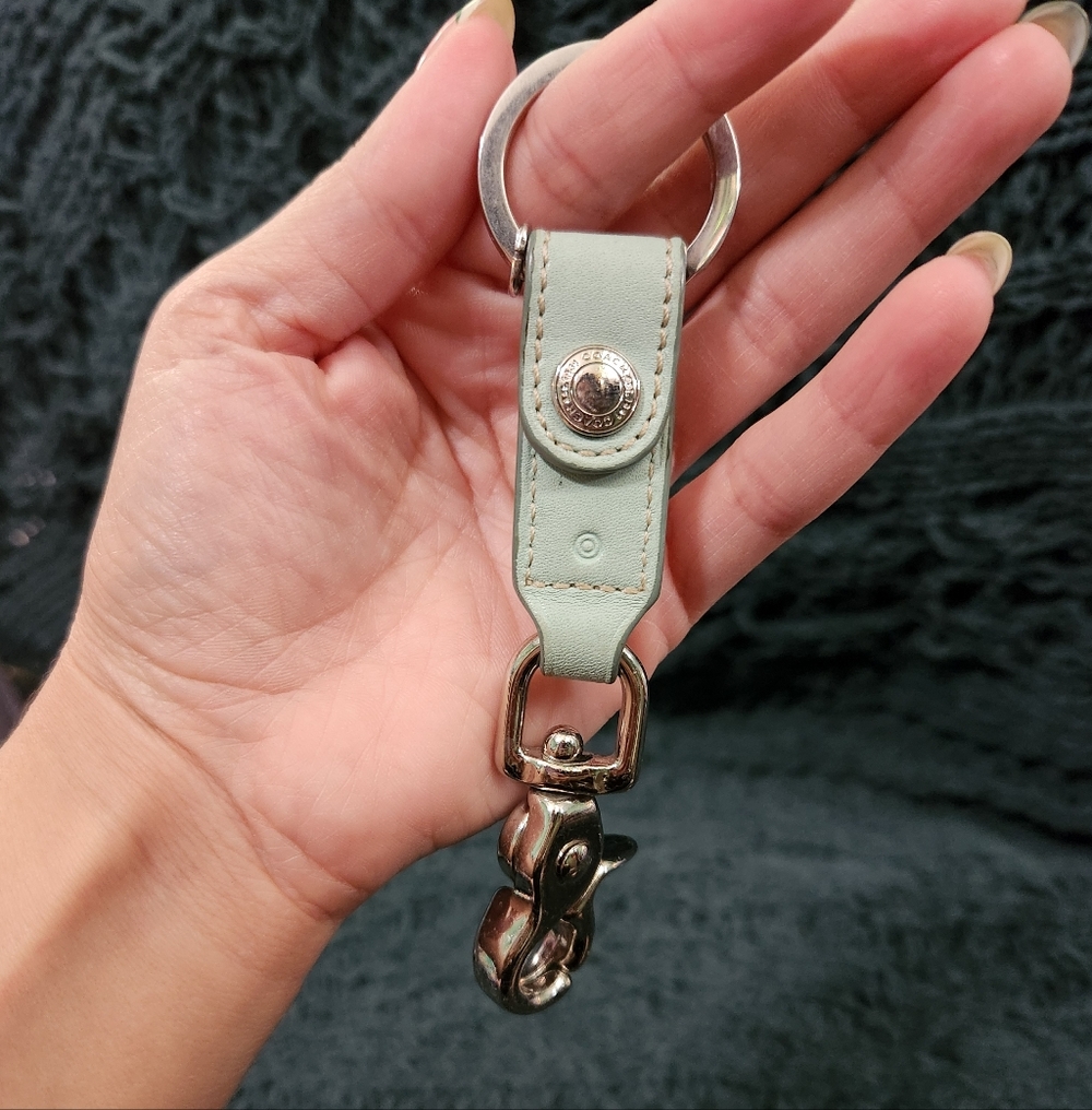 Coach Trigger Key Fob In Light Blue